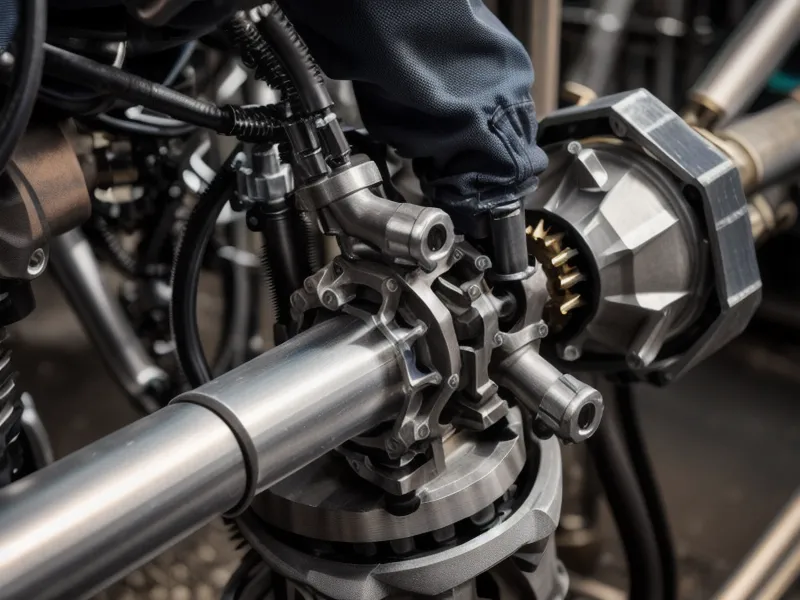 The internal compression mechanism of a premium business suitcase.