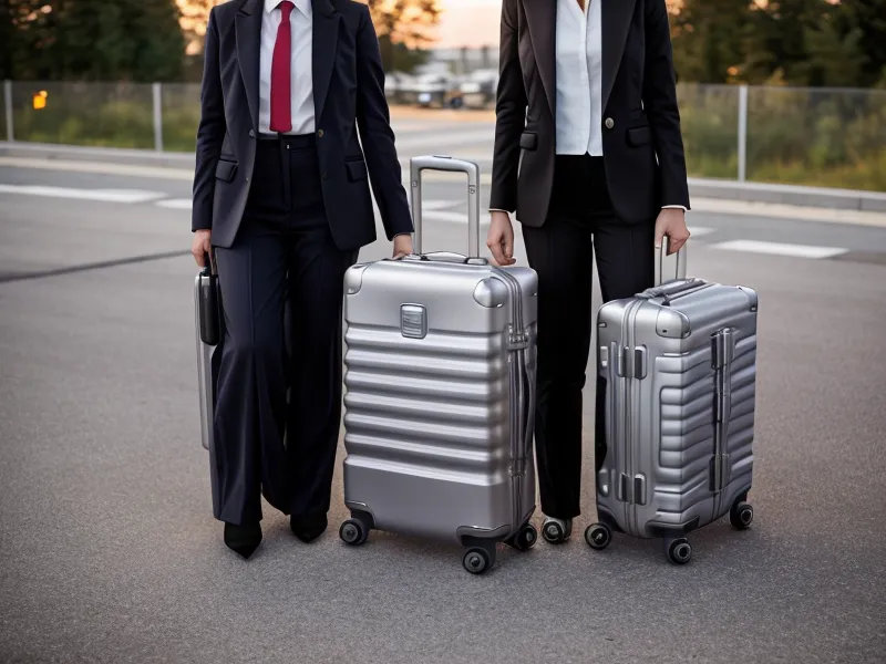 Briggs & Riley luggage in a professional hotel room setting.