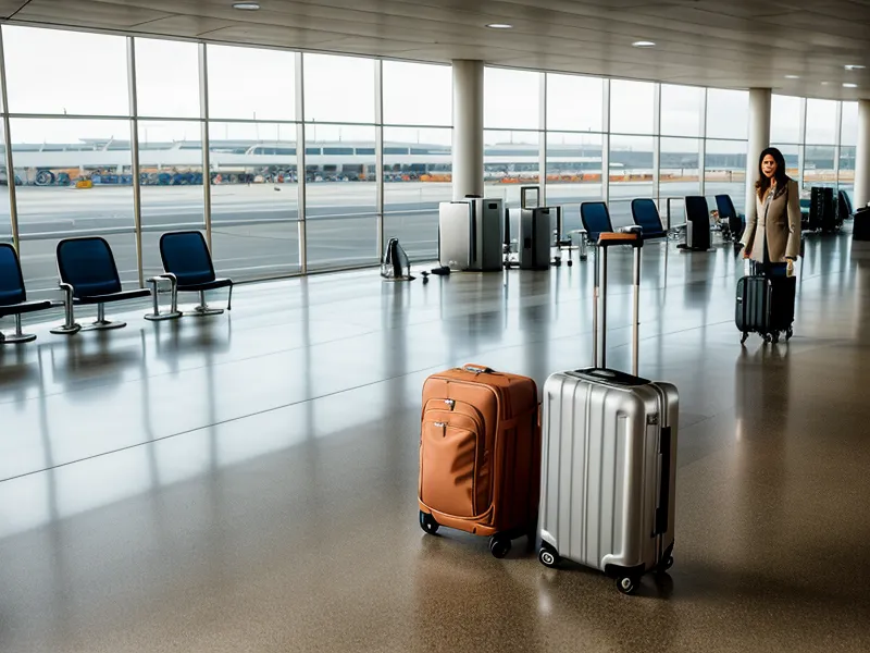 Worn Briggs and Riley carry-on wheel after years of business travel, before a luggage repair
