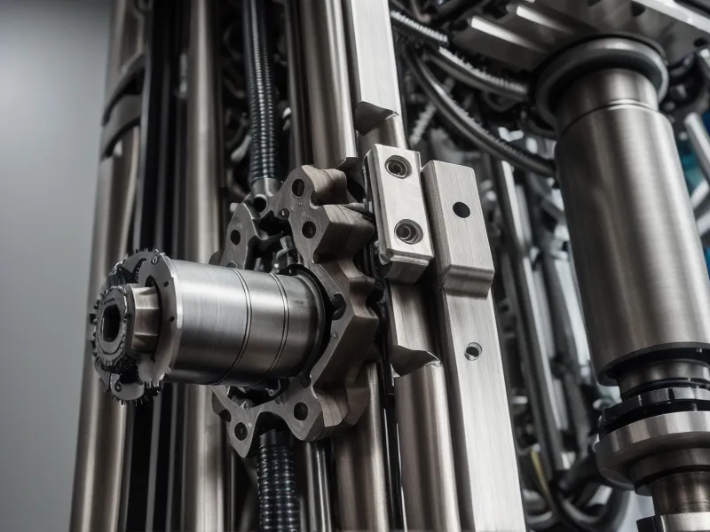 Detailed view of the mechanical CX-2 compression expansion system on a suitcase.