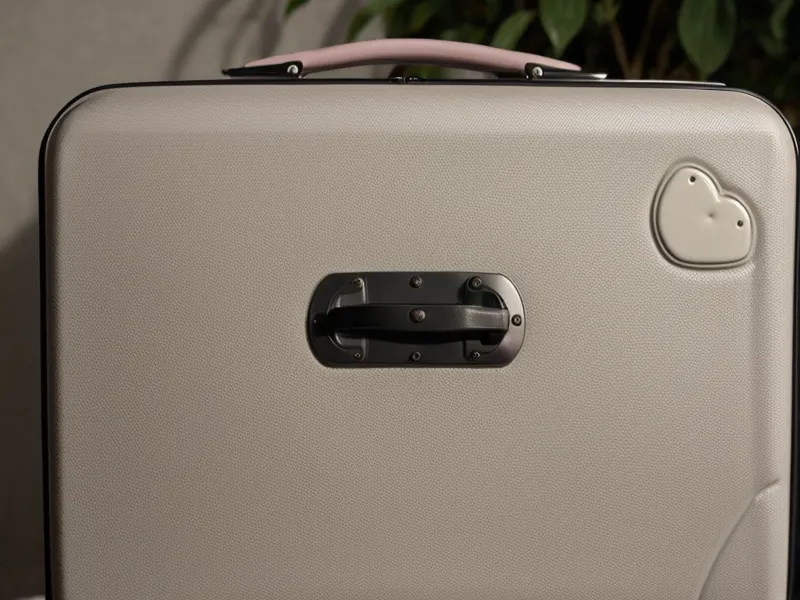 A soft-side suitcase showing the natural flexibility of the fabric when packed.