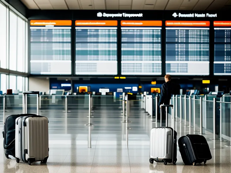 Baggage handlers loading checked bags onto a regional CRJ-200 during heavy regional flying season