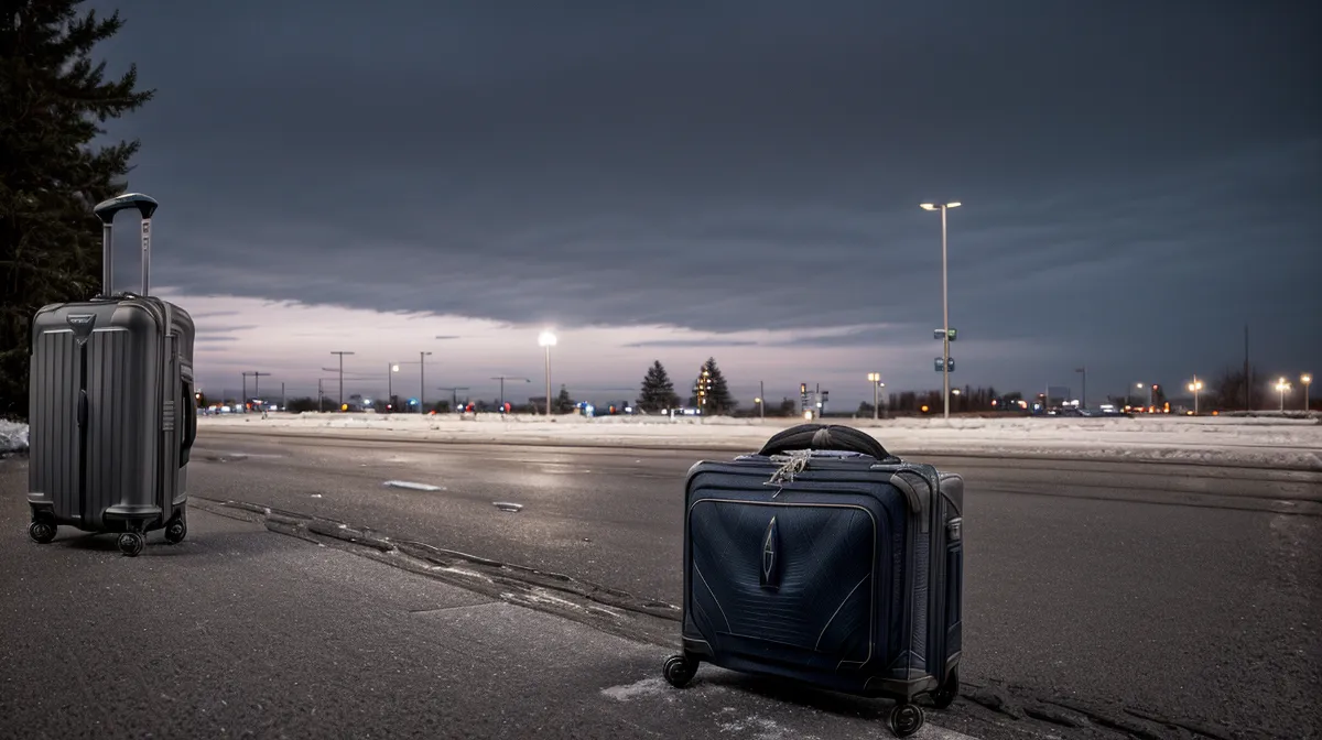 Travelpro Spinner Wheels Performance Across Salty Winter Parking Lots