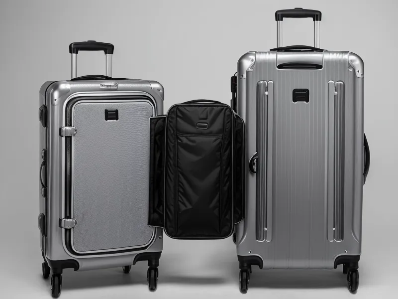 Comparison showing how spinner wheels take up more vertical space than recessed wheels.