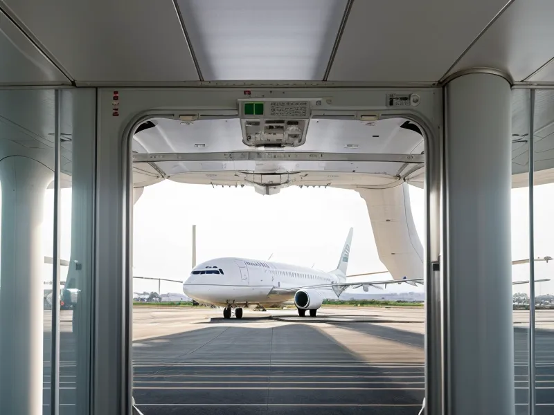 An empty overhead bin on a modern commercial airplane.