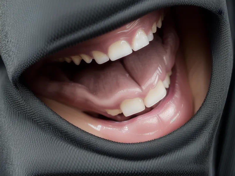 Close-up detail of durable 1050D ballistic nylon luggage fabric and zipper.